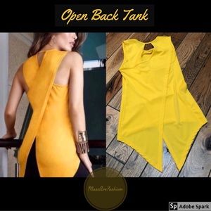 Yellow Open Back Tank